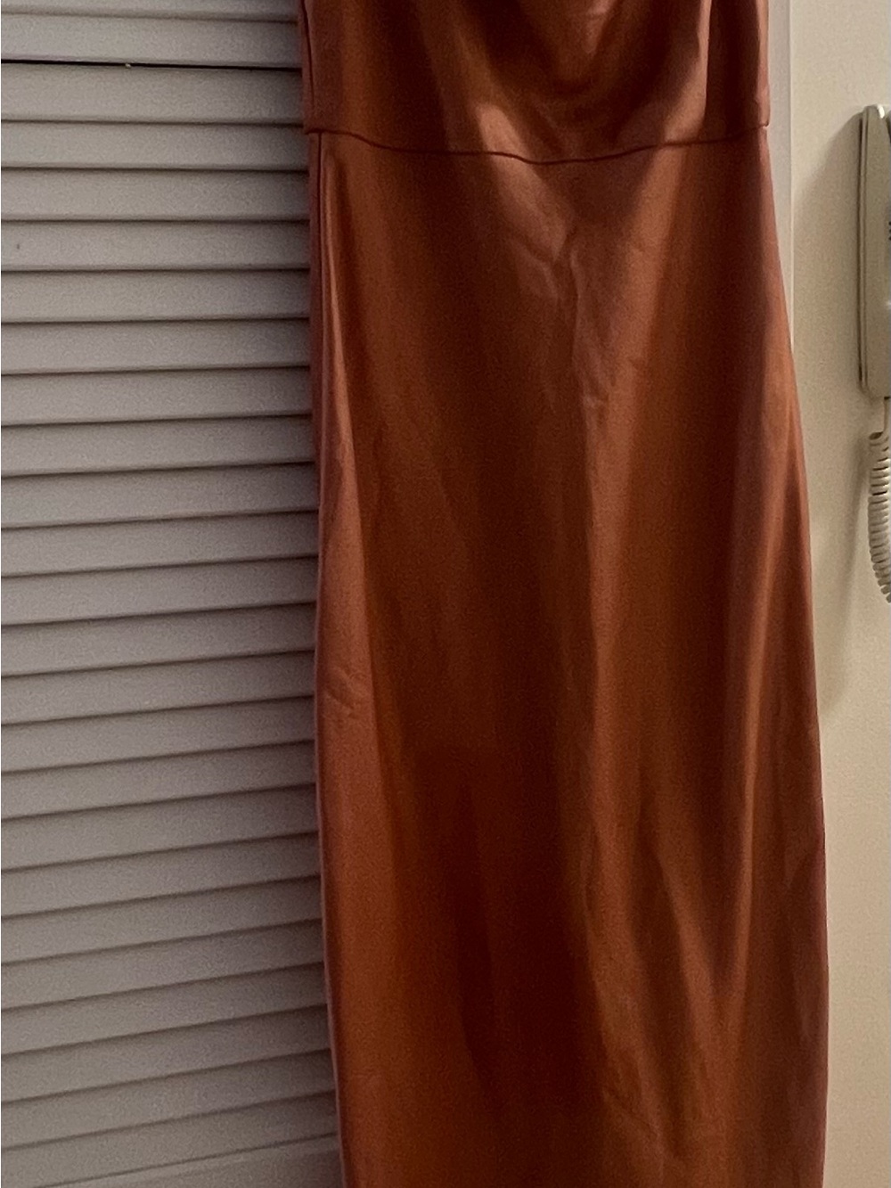 Taylor Copper Satin Maxi Skirt